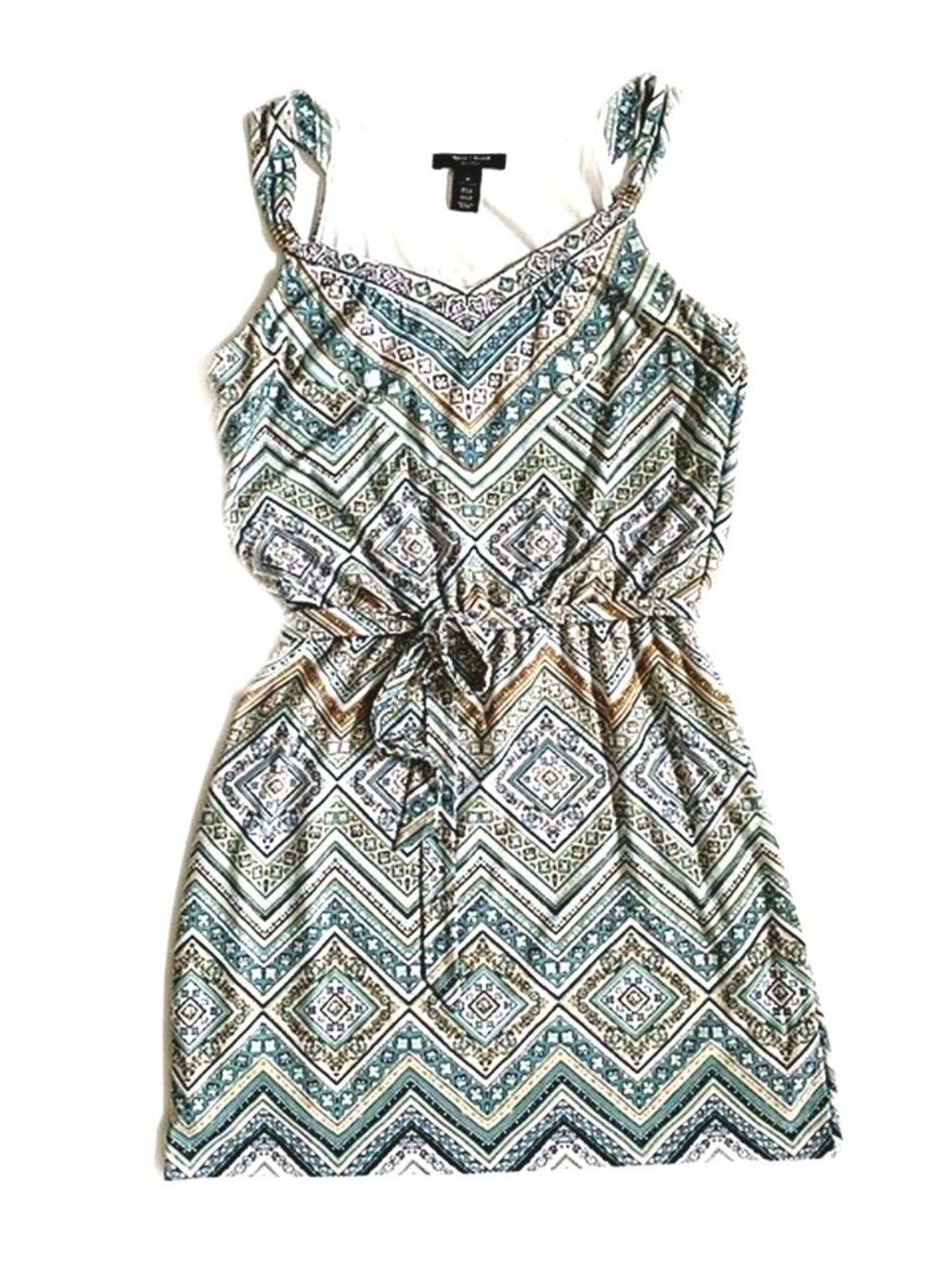 White House Black Market Printed
Blouson Dress Sleeveless Summer Small Petite